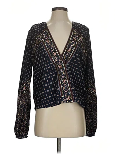 Pre-owned Simkhai Long Sleeve Blouse In Black