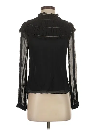 Pre-owned Simkhai Long Sleeve Blouse In Black