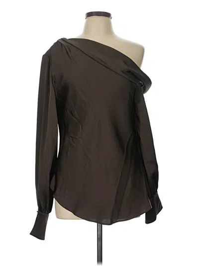 Pre-owned Simkhai Long Sleeve Blouse In Brown