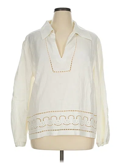 Pre-owned Simkhai Long Sleeve Blouse In Ivory
