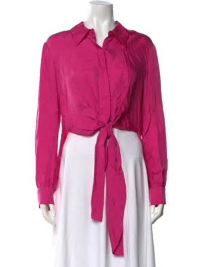 Pre-owned Simkhai Long Sleeve Blouse In Pink