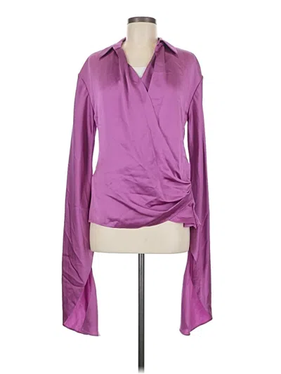 Pre-owned Simkhai Long Sleeve Blouse In Purple