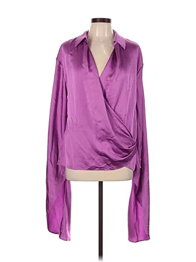 Pre-owned Simkhai Long Sleeve Blouse In Purple