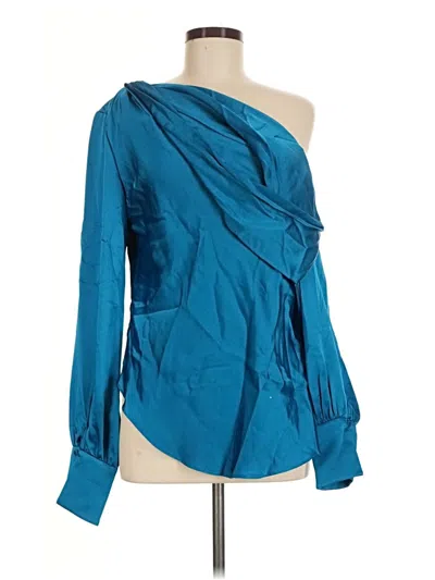 Simkhai Long Sleeve Blouse In Blue