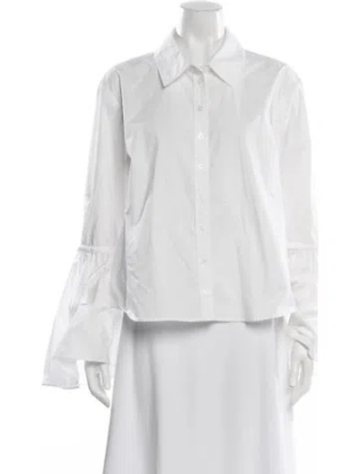 Pre-owned Simkhai Long Sleeve Blouse In White