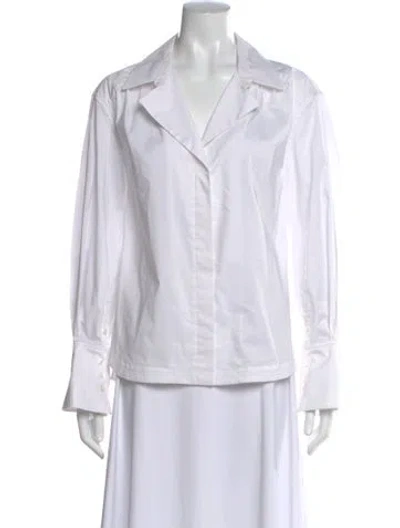Pre-owned Simkhai Long Sleeve Blouse In White