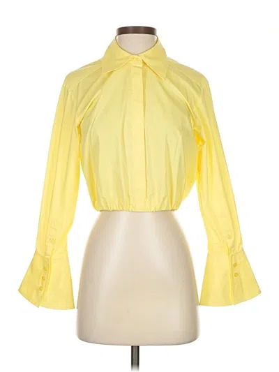 Pre-owned Simkhai Long Sleeve Blouse In Yellow