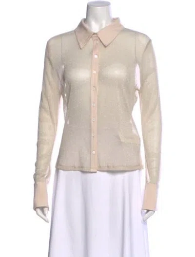 Pre-owned Simkhai Long Sleeve Button-up Top