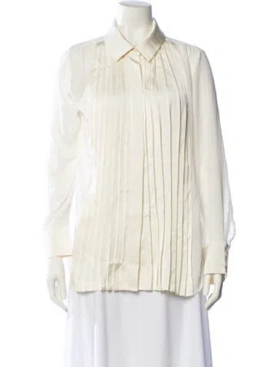 Pre-owned Simkhai Long Sleeve Button-up Top W/ Tags In Neutral