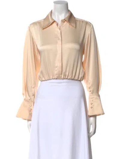 Pre-owned Simkhai Long Sleeve Crop Top W/ Tags In Neutral