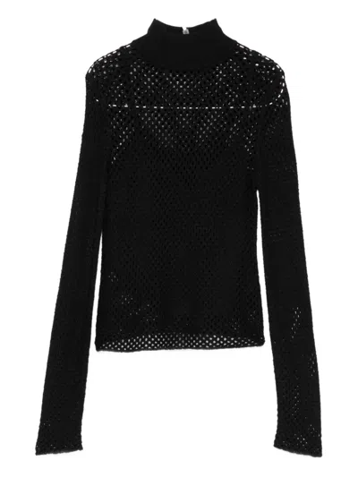 Simkhai Long-sleeve Sweater In Black