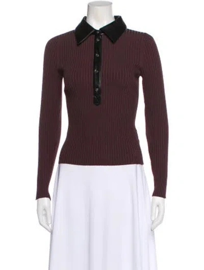 Pre-owned Simkhai Long Sleeve Top In Brown