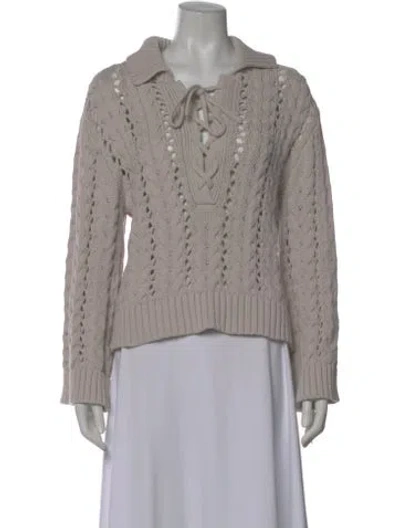 Pre-owned Simkhai Long Sleeve Top In Gray