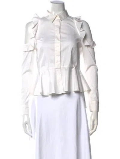 Pre-owned Simkhai Long Sleeve Top In White