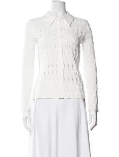 Pre-owned Simkhai Long Sleeve Top In White