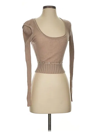 Pre-owned Simkhai Long Sleeve T-shirt In Brown