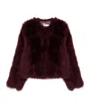 Simkhai Long-sleeved Short Casual Jacket In Burgundy
