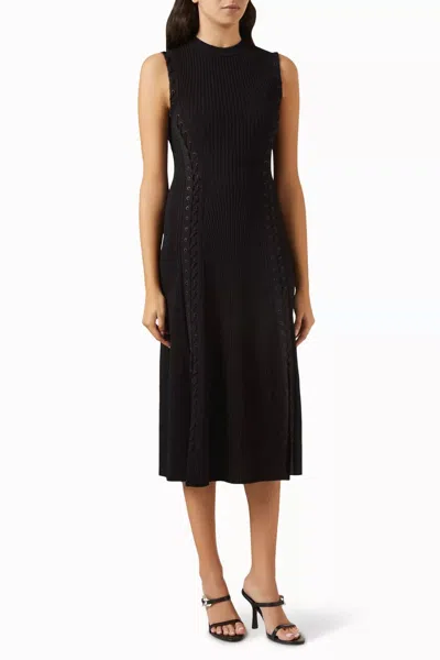 Simkhai Lorena Lace Up Dress In Black