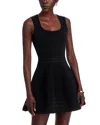 Simkhai Lottie Stripe Illusion Mini Dress In Black