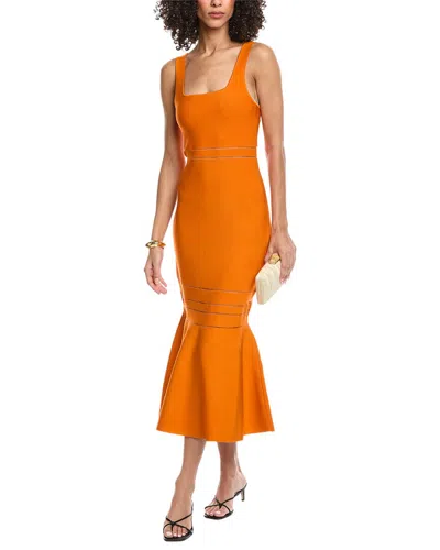 Simkhai Louella Midi Dress In Orange