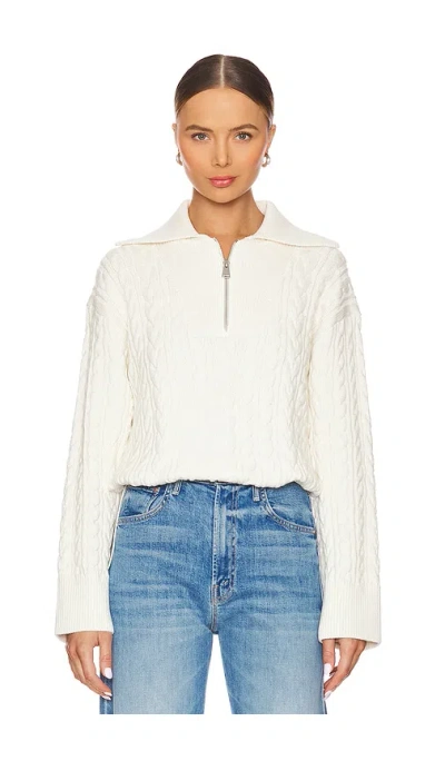 Simkhai Lourdes Long Sleeve Pullover In Ivory