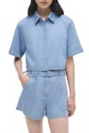 Simkhai Lourie Belted Shorts In Stratus In Blue