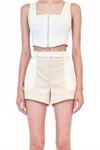 Simkhai Lourie Belted Shorts In Ivory Multi In Neutral