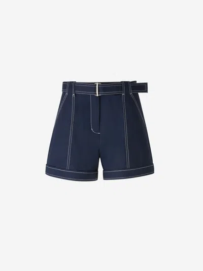Simkhai Lourie Cotton Belted Shorts In Midnight
