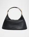 Simkhai Luca Slouchy Leather Twisted Top-handle Bag In Black