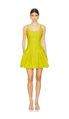 Simkhai Lucy Mini Dress In Lemon,green