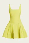 Simkhai Lucy Sleeveless Mini Dress In Yellow Plum