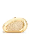 Simkhai Luna Raffia Oval Clutch In Natural
