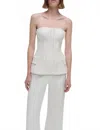 Simkhai Lupita Fringed Bustier Top In White