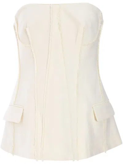 Simkhai Lupita Bustier Top In White