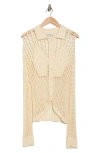 Simkhai Luza Cotton Blend Cardigan With Bralette In Ivory