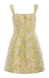 Simkhai Lydia Jacquard Mini Dress In Yellow
