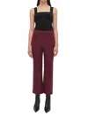 Simkhai Mackenzie Straight Leg Pant In Oxblood In Black