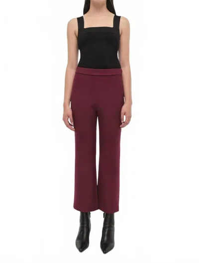 Simkhai Mackenzie Straight Leg Pant In Oxblood In Black