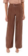 Simkhai Mackenzie Straight Leg Pants Chestnut In Chestnut