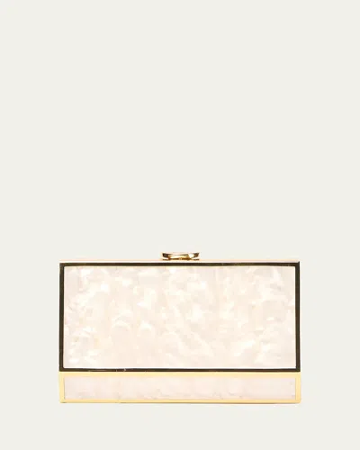 Simkhai Maddox Marbled Acrylic Clutch Bag In Blue