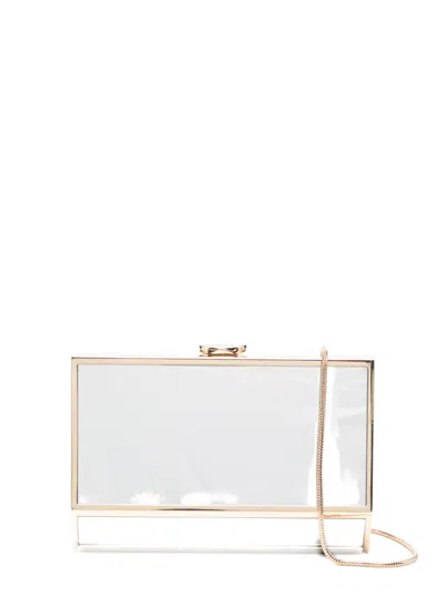 Simkhai Maddox Mirror Clutch Bag In White