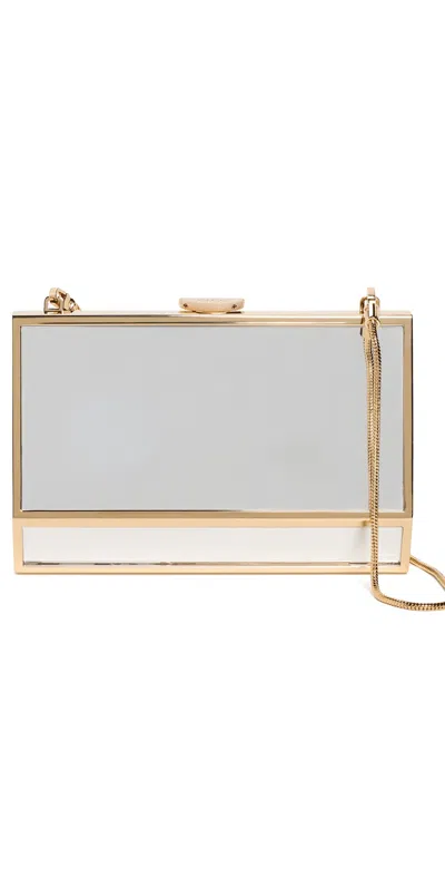 Simkhai Maddox Mirror Clutch Gold