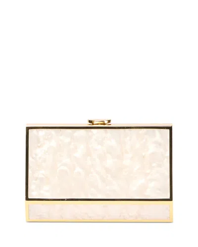 Simkhai Maddox Pearly Frame Clutch In White