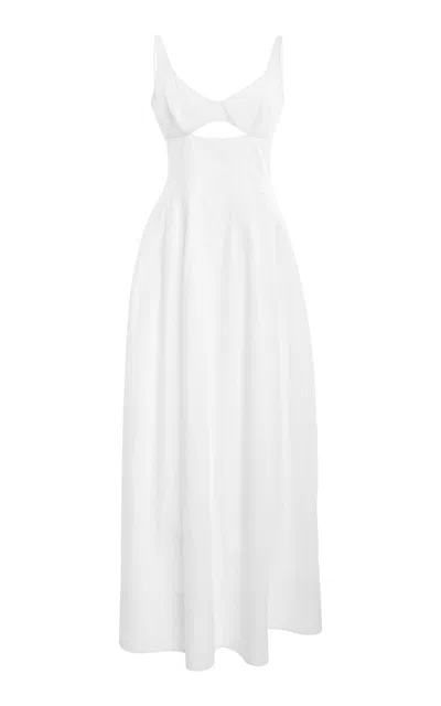 Simkhai Maddy Cotton Midi Dress In White