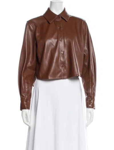 Pre-owned Simkhai Madi Biker Jacket In Brown