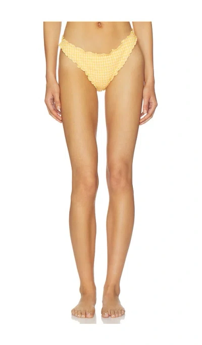 Simkhai Maelie Ruched Bikini Bottom In Multi