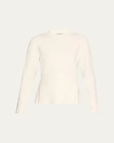 Simkhai Maeve Pleated Sweater In Ivory