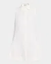Simkhai Maggie Pleated Shirtdress In White