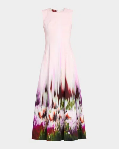 Simkhai Magnolia Abstract-print Sleeveless Midi Dress