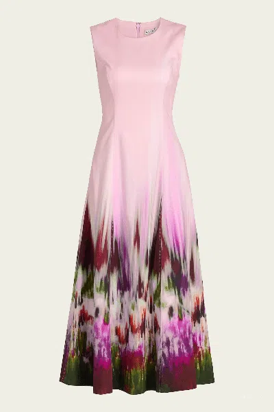 Simkhai Magnolia Midi Dress In Sorbet Motion Blur